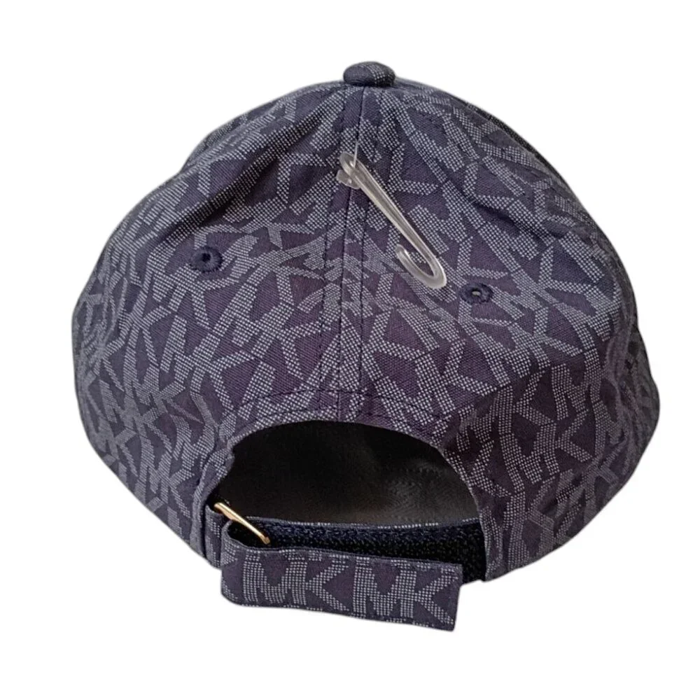 Michael Kors Women's Blue Cotton Adjustable Logo Cap - One Size
